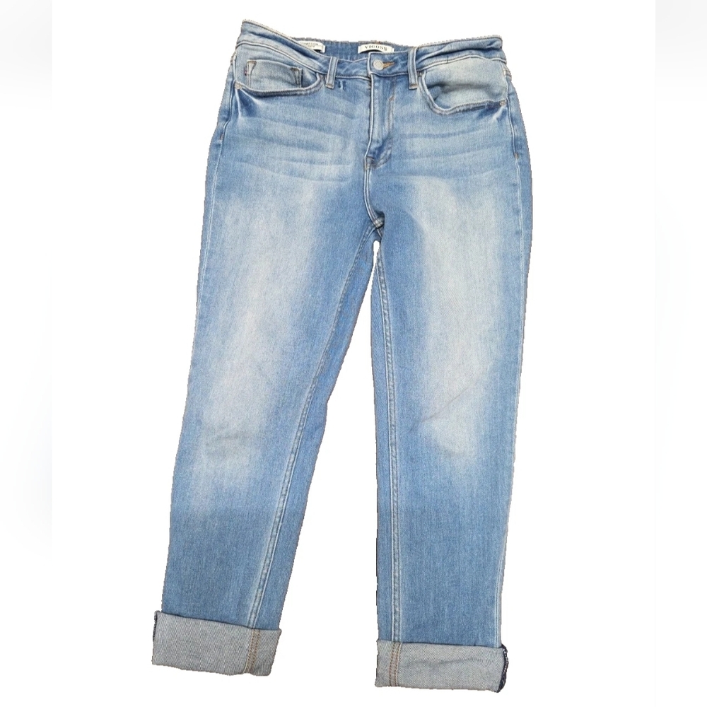 Vigoss Thompson Tomboy Jeans Women 29 Blue Skinny Leg Stretch Denim Light Wash